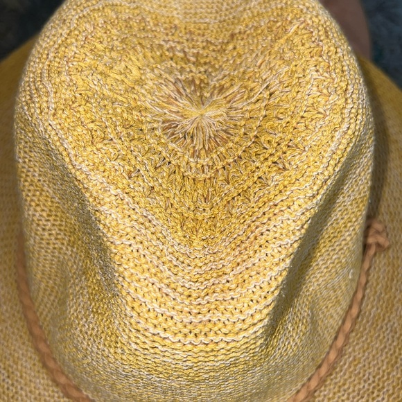 Powder Natalie mango cotton-rich hat w/suede-like braided detail/adjustable-NWT
